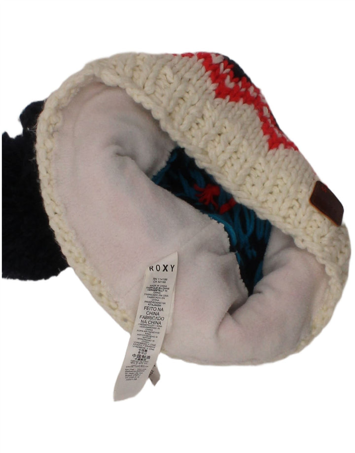 Roxy γυναικείο πλεκτό καπέλο Beanie One Size Navy Blue Fair Isle Polyester Winter