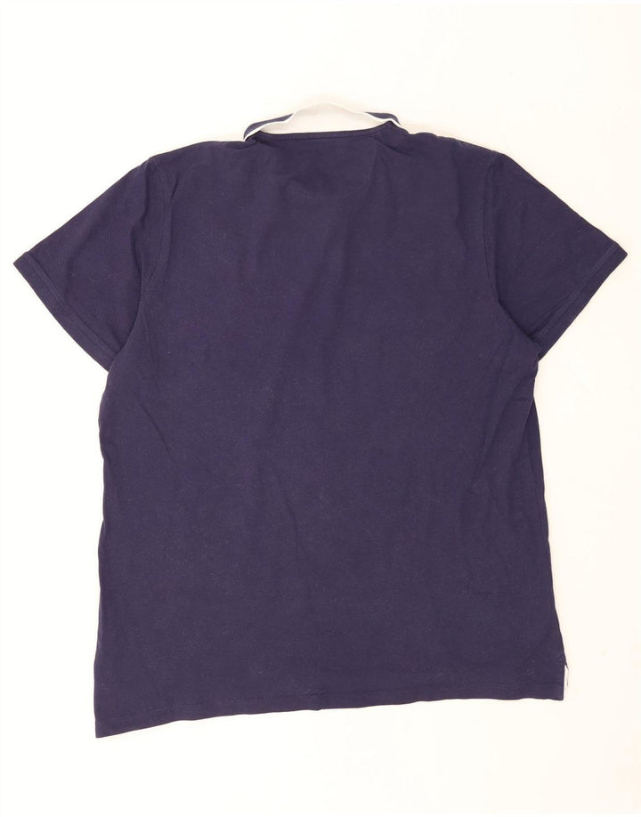 Ανδρικό πουκάμισο πόλο Puma 2XL Navy Blue ριγέ
