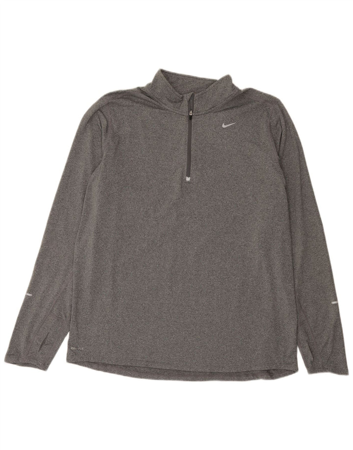 Μακρυμάνικο μπλουζάκι Nike ανδρικό Dri Fit με φερμουάρ XL πολυεστέρας