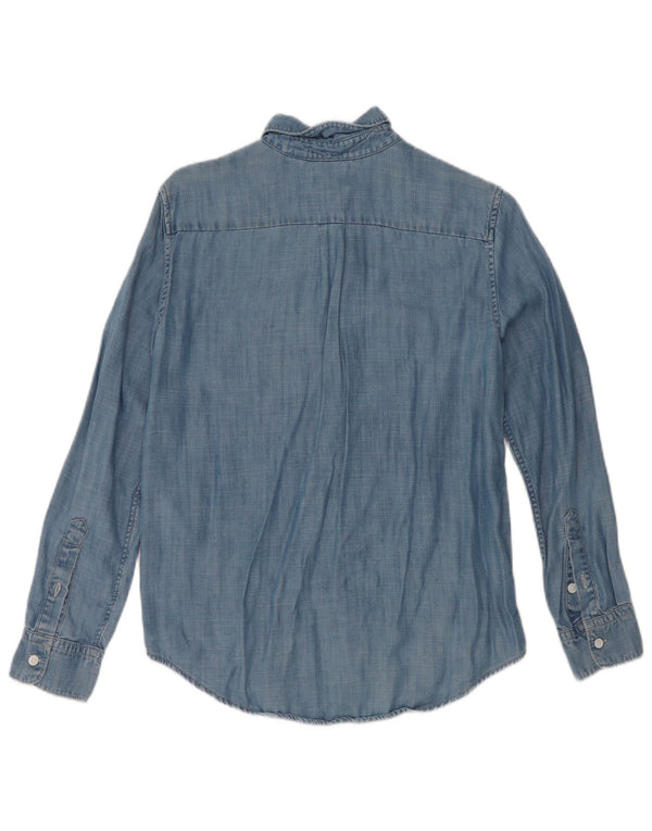 Levi's Womens Boyfriend Fit τζιν πουκάμισο UK 2 2XS Blue Lyocell