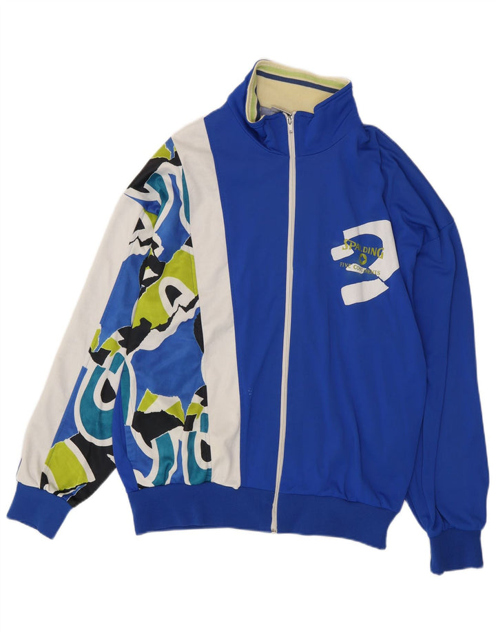 SPALDING Ανδρική φόρμα φόρμας γραφικών Top Jacket μεγάλο μπλε χρώμα