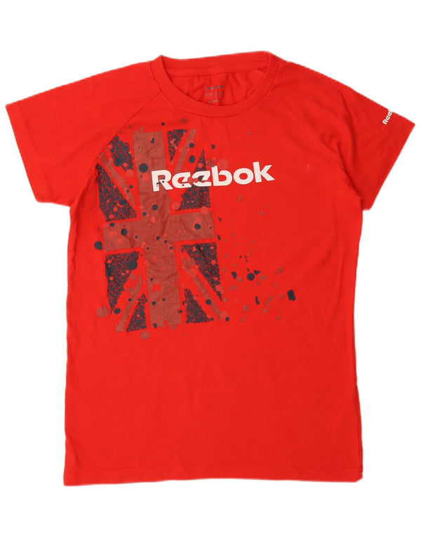 Γυναικείο γραφικό T-Shirt Reebok Top UK 18 XL Red Cotton