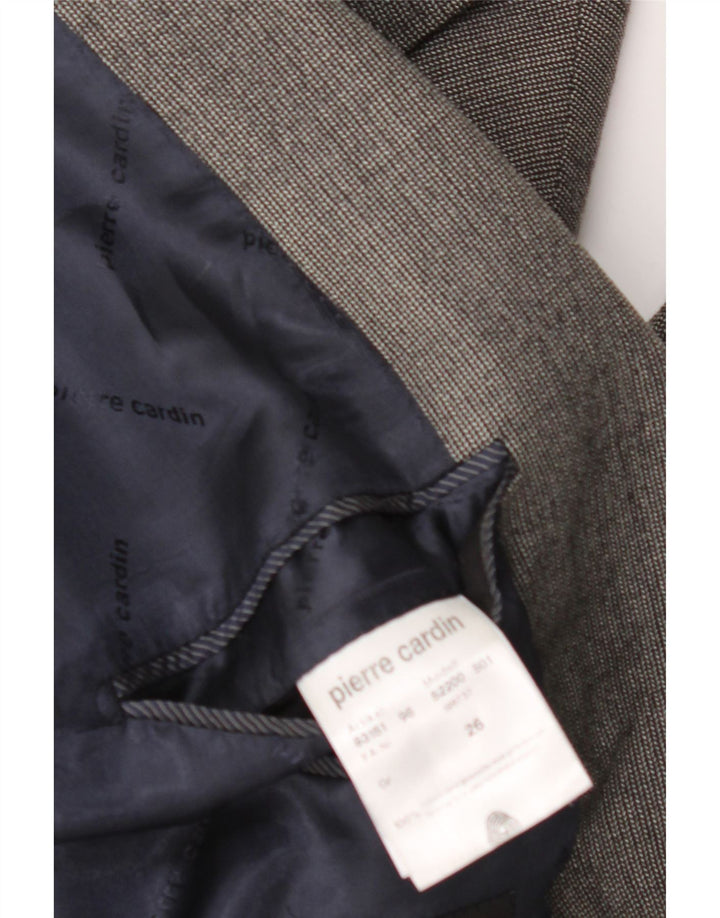 PIERRE CARDIN Ανδρικό σακάκι με 2 κουμπιά σακάκι UK 40 μεγάλο γκρι παρθένο μαλλί