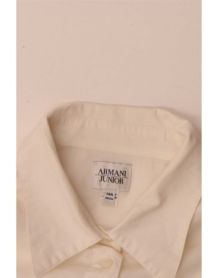 Armani Junior Κοριτσίστικο πουκάμισο 13-14 ετών Λευκό βαμβακερό