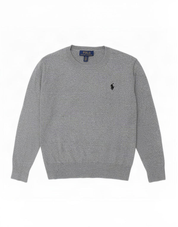 Polo Ralph Lauren Boys Boat Neck Jumper πουλόβερ 10-11 ετών Medium Grey