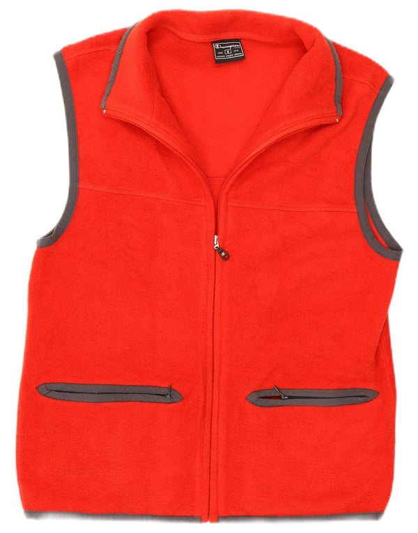 CHAMPION Ανδρικά Fleece Gilet UK 36 Small Red Polyester