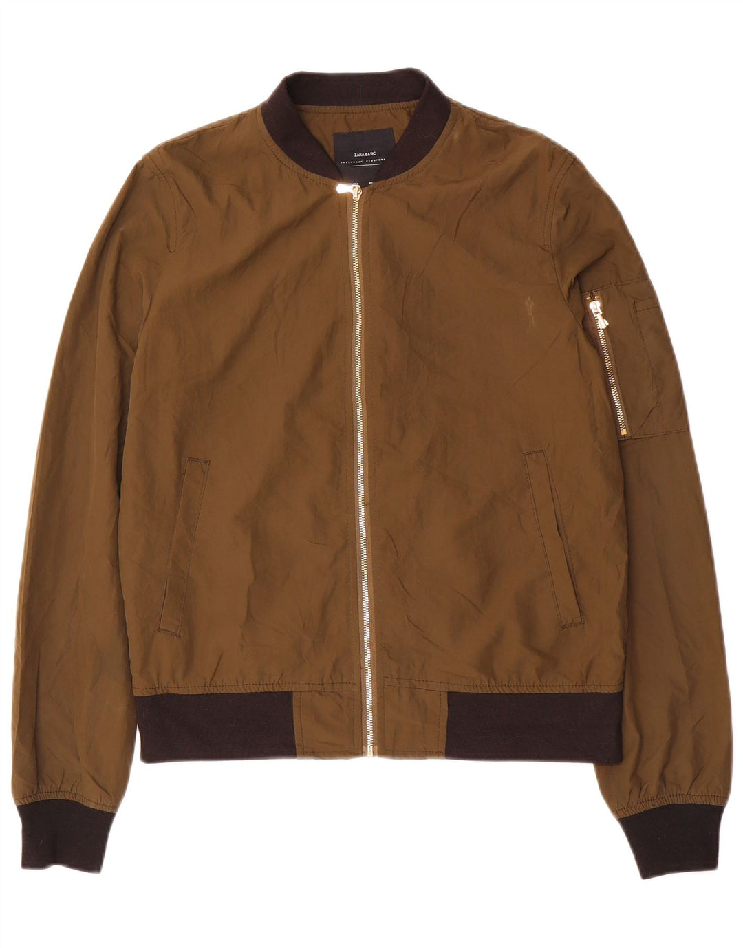 Zara Γυναικείο Oversized Bomber Jacket UK 6 XS Brown