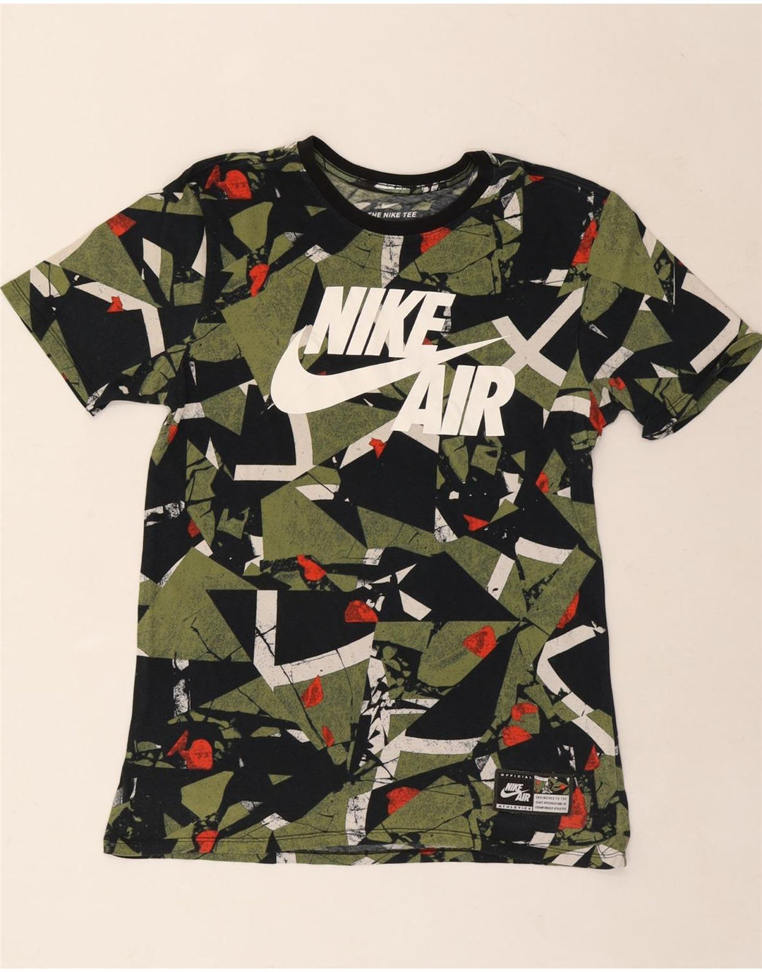 Ανδρικό γραφικό μπλουζάκι Nike, αθλητικό κοψί, μεσαίο πολύχρωμο γεωμετρικό