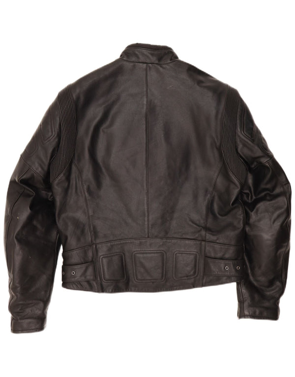 REVENGER Ανδρικό Moto Racer Δερμάτινο Μπουφάν IT 56 3XL Μαύρο Δερμάτινο