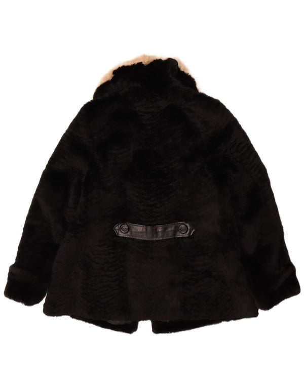 VINTAGE Γυναικείο Μπουφάν UK 14 Medium Μαύρο