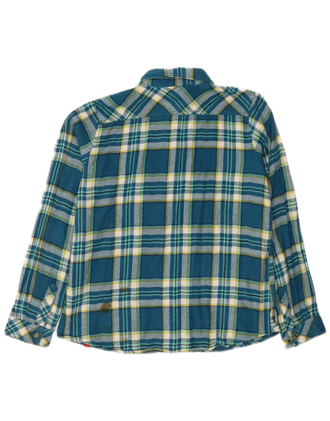 Dickies Γυναικείο Φανελένιο Πουκάμισο UK 14 Μεσαίο Μπλε Καρό Βαμβακερό