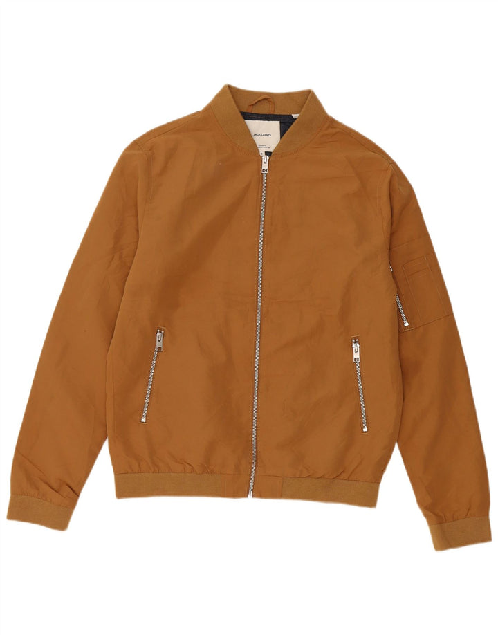 Jack & Jones Ανδρικό Bomber Jacket UK 36 Small Brown Polyester