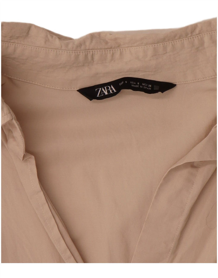 Zara Γυναικείο πουκάμισο Oversized UK 10 Small Beige