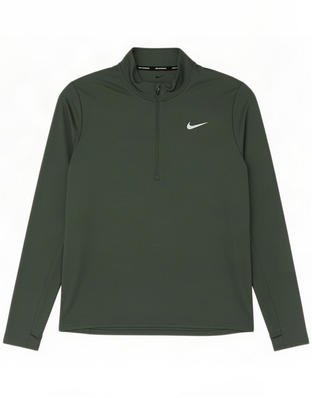 Ανδρική φόρμα πουλόβερ με φερμουάρ Nike Dri Fit Top Large Green Polyester