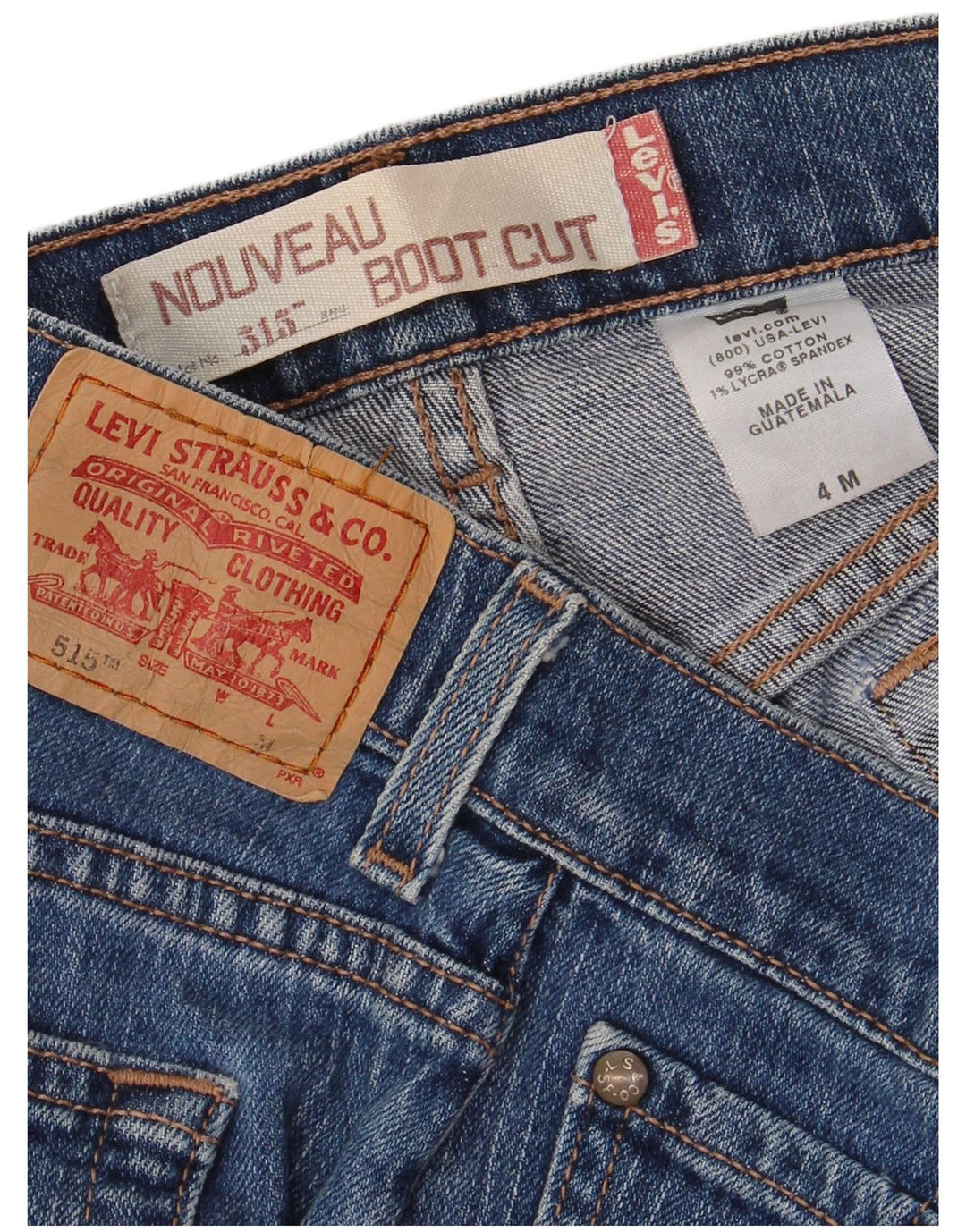 LEVI'S Γυναικείο 515 Nouveau Bootcut Τζιν US 4 Small W30 L31 Μπλε βαμβακερό