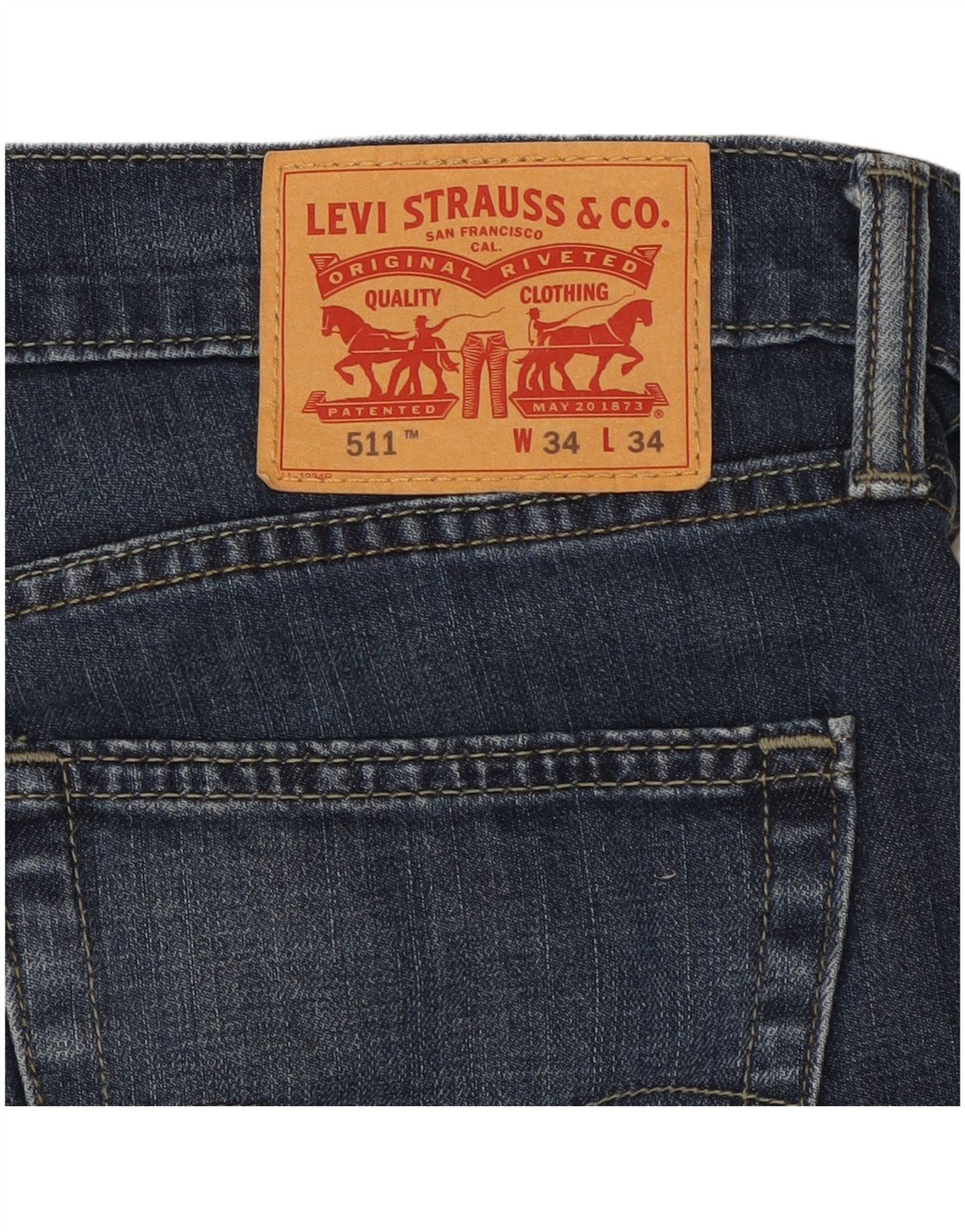 LEVI'S Ανδρικό 511 Slim Jeans W34 L28 Μπλε Βαμβακερό
