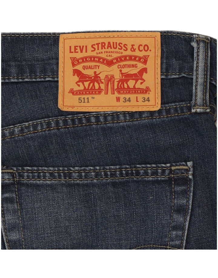 LEVI'S Ανδρικό 511 Slim Jeans W34 L28 Μπλε Βαμβακερό
