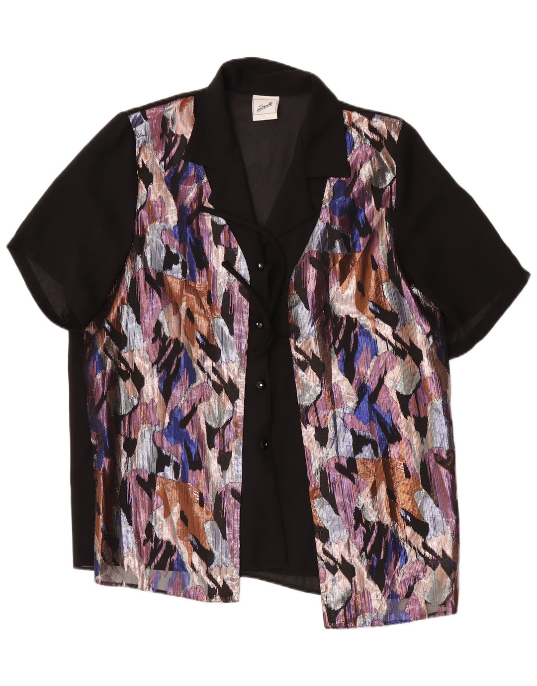 C&A Γυναικεία Relaxed Fit Μπλούζα με αφηρημένο σχέδιο UK 16 Large Black