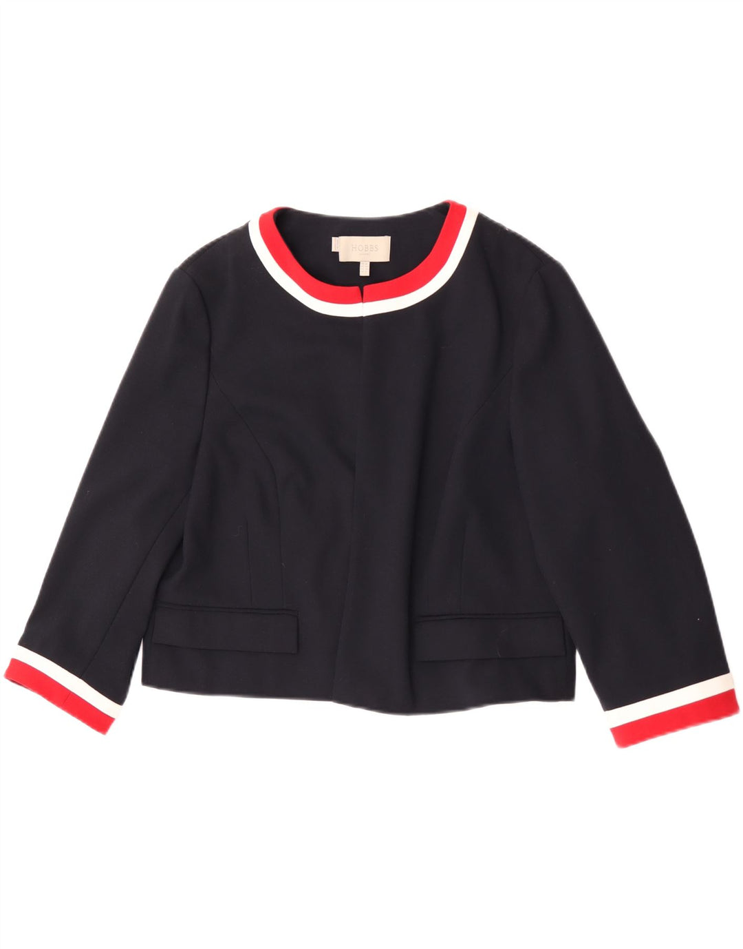 Hobbs γυναικείο σακάκι μπλέιζερ με μανίκια 3/4 UK 16 Large Navy Blue