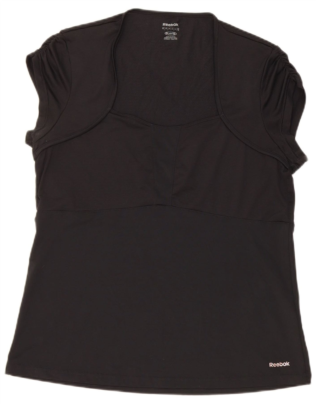 Reebok Γυναικείο T-Shirt Top UK 18 XL Μαύρο Πολυεστέρας