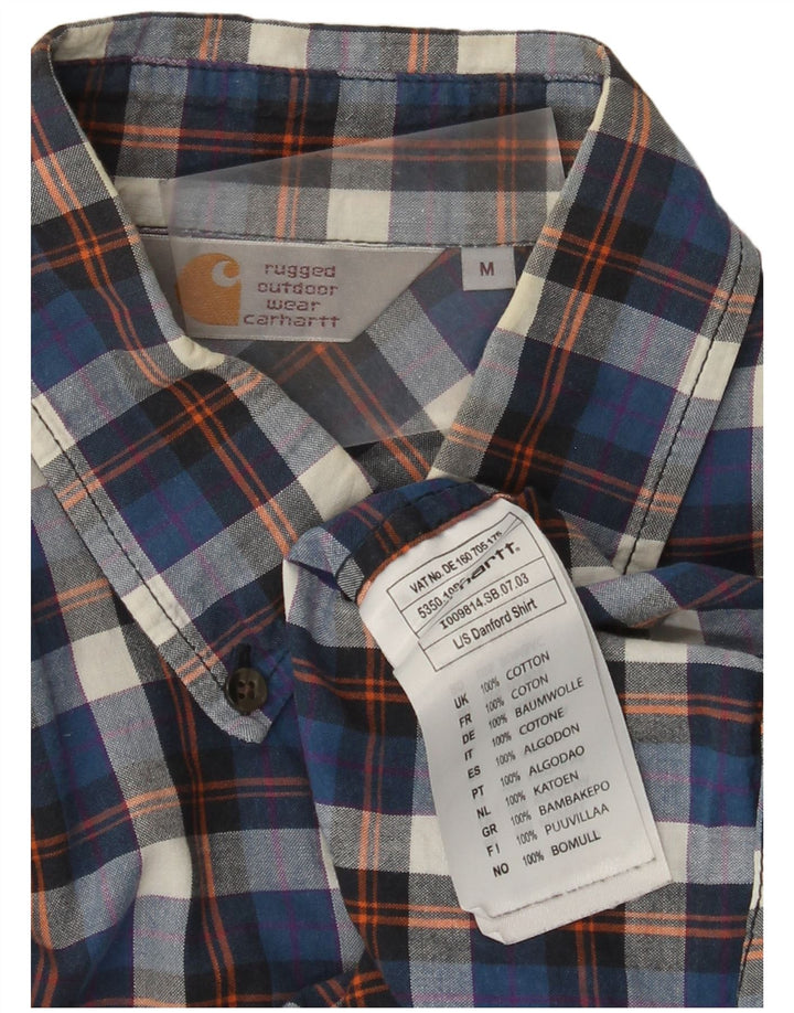 Ανδρικό πουκάμισο Carhartt, μεσαίο μπλε, βαμβακερό