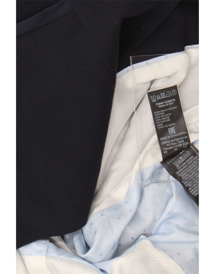 Marks & Spencer Γυναικείο Μπουφάν Blazer 1 Κουμπιού UK 12 Medium Navy Blue