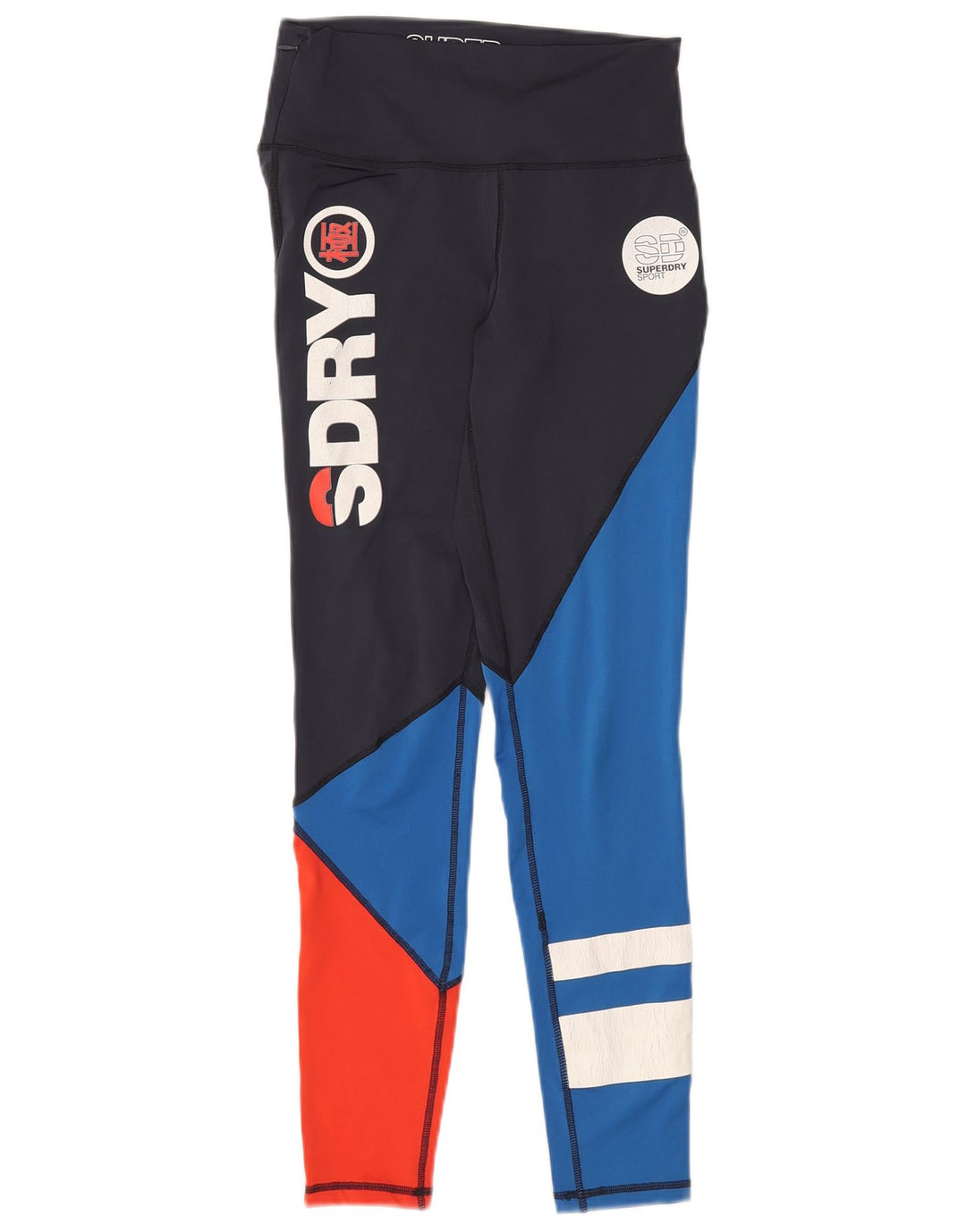 Γυναικεία γραφικά κολάν Superdry UK 8 Small Navy Blue Colourblock