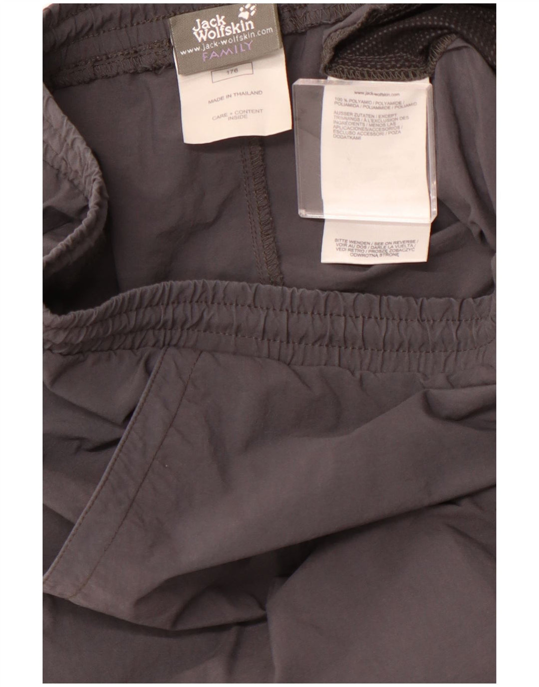 JACK WOLFSKIN Αγόρια αθλητικά σορτς 15-16 ετών γκρι πολυαμίδιο