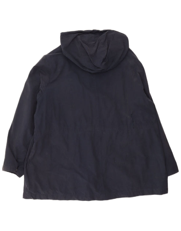 Marks & Spencer γυναικείο μπουφάν Parka με κουκούλα UK 24 4XL Navy Blue Cotton