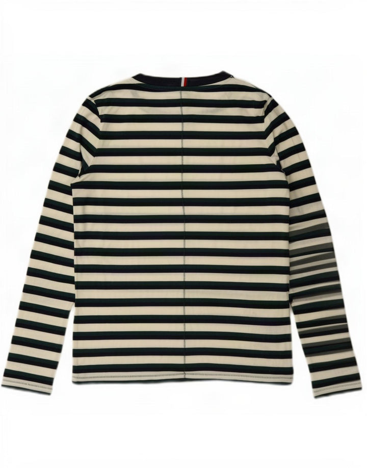 Tommy Hilfiger Ανδρικό μακρυμάνικο μπλουζάκι, μικρό πράσινο ριγέ Lyocell