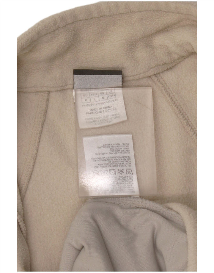JACK WOLFSKIN Γυναικείο Fleece Jacket UK 12/14 Medium Off White Polyester