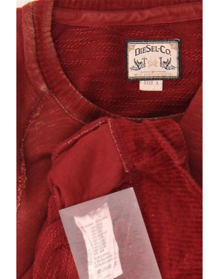 Diesel Ανδρικό Φούτερ Jumper Μεγάλο Βουργουνδί Βαμβακερό