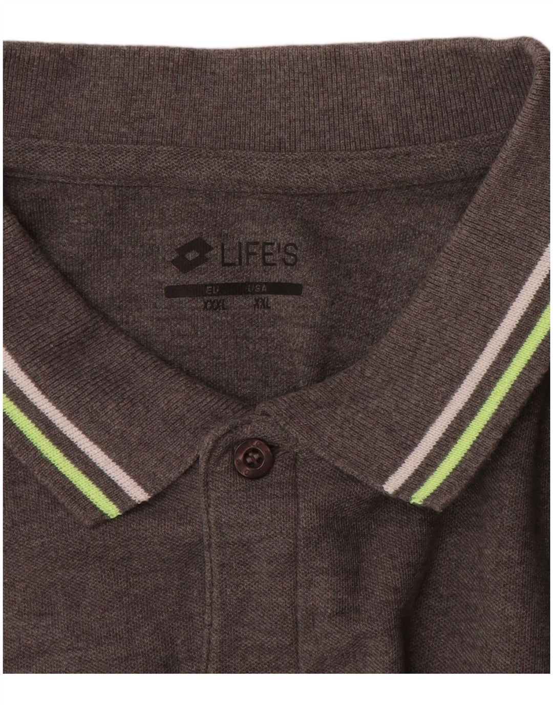 Ανδρικό μπλουζάκι πόλο LOTTO 2XL Γκρι βαμβακερό