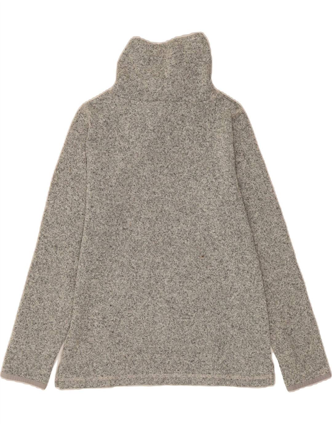 EDDIE BAUER Womens Roll Neck Jumper Sweater UK 14 Medium Grey Flecked Vintage Eddie Bauer and Second-Hand Eddie Bauer from Messina Hembry 