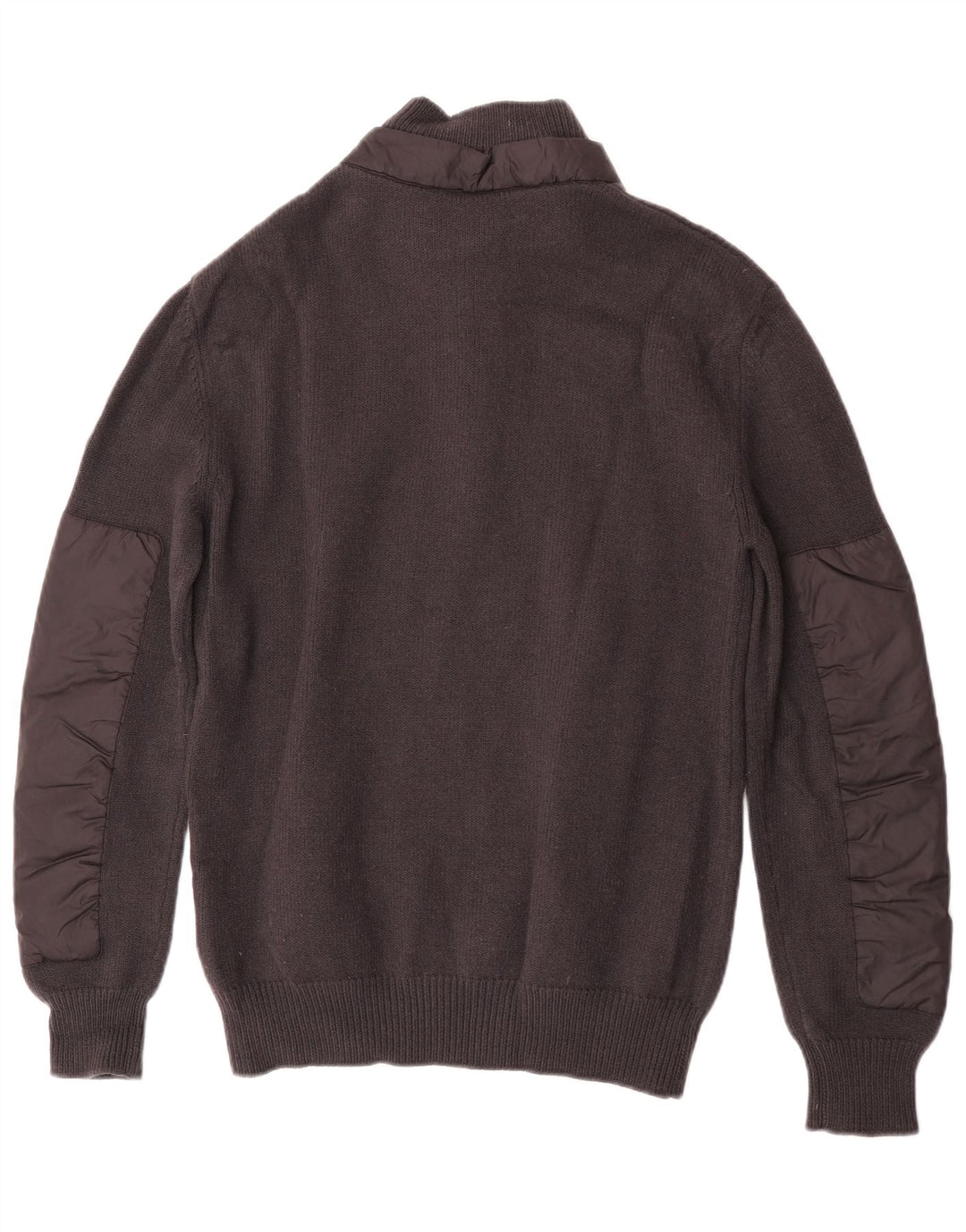 Ανδρικό πουλόβερ Moncler με φερμουάρ, μεγάλο γκρι μάλλινο