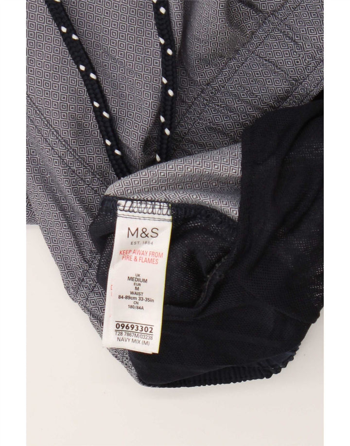 Ανδρικό αθλητικό σορτς Marks & Spencer από μεσαίο μπλε ναυτικό γεωμετρικό βαμβάκι