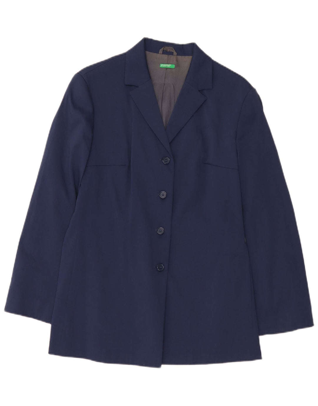 Γυναικείο παλτό Benetton IT 44 Medium Navy Blue Polyester