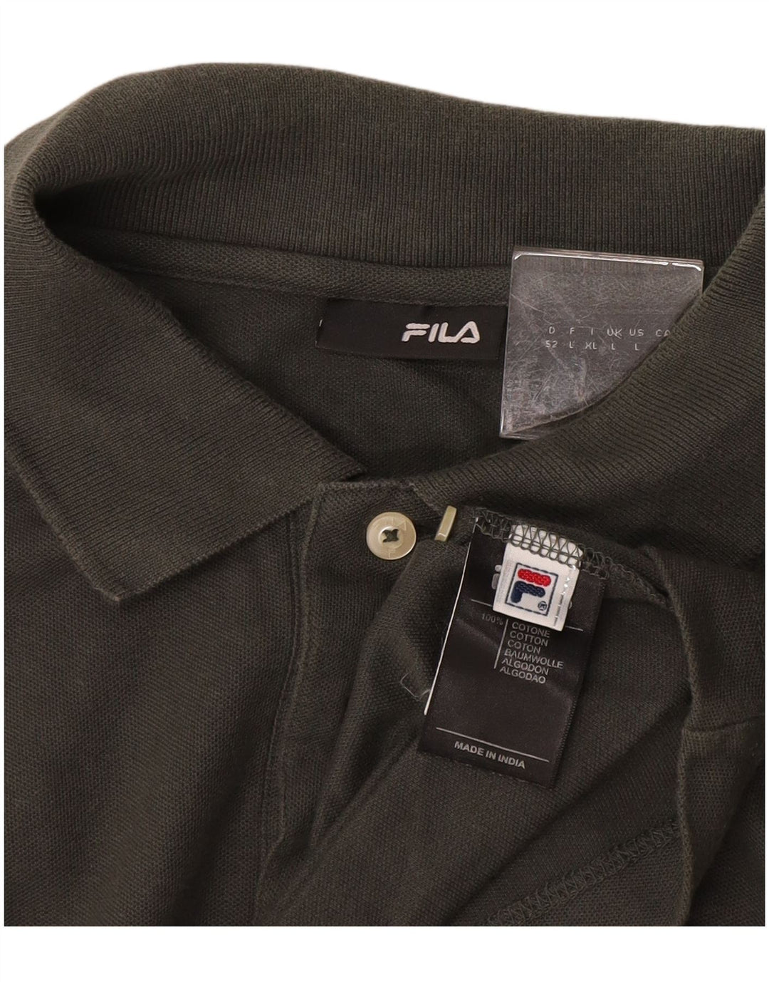 Ανδρικό πουκάμισο πόλο FILA μεγάλο γκρι βαμβακερό