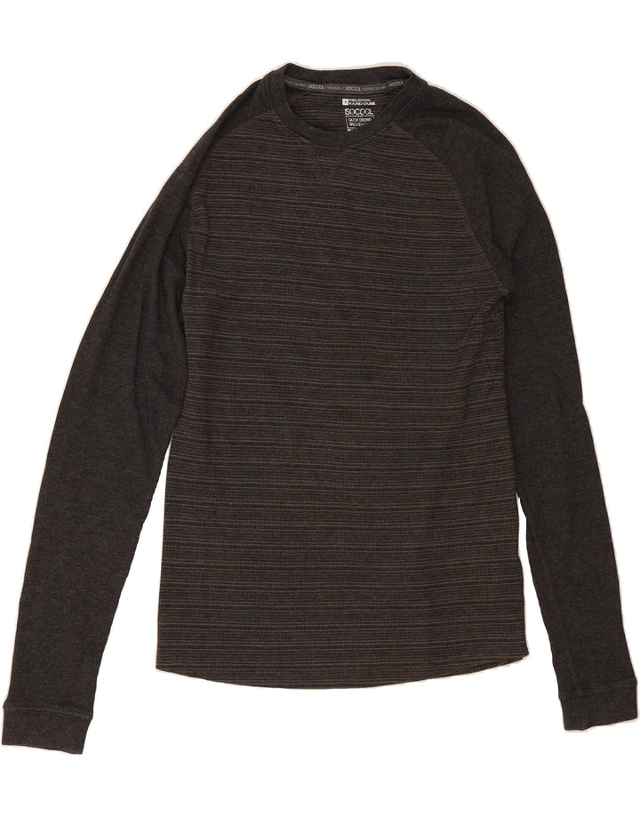 MOUNTAIN WAREHOUSE Mens Top Long Sleeve Large Grey Pinstripe Vintage Mountain Warehouse and Second-Hand Mountain Warehouse from Messina Hembry 