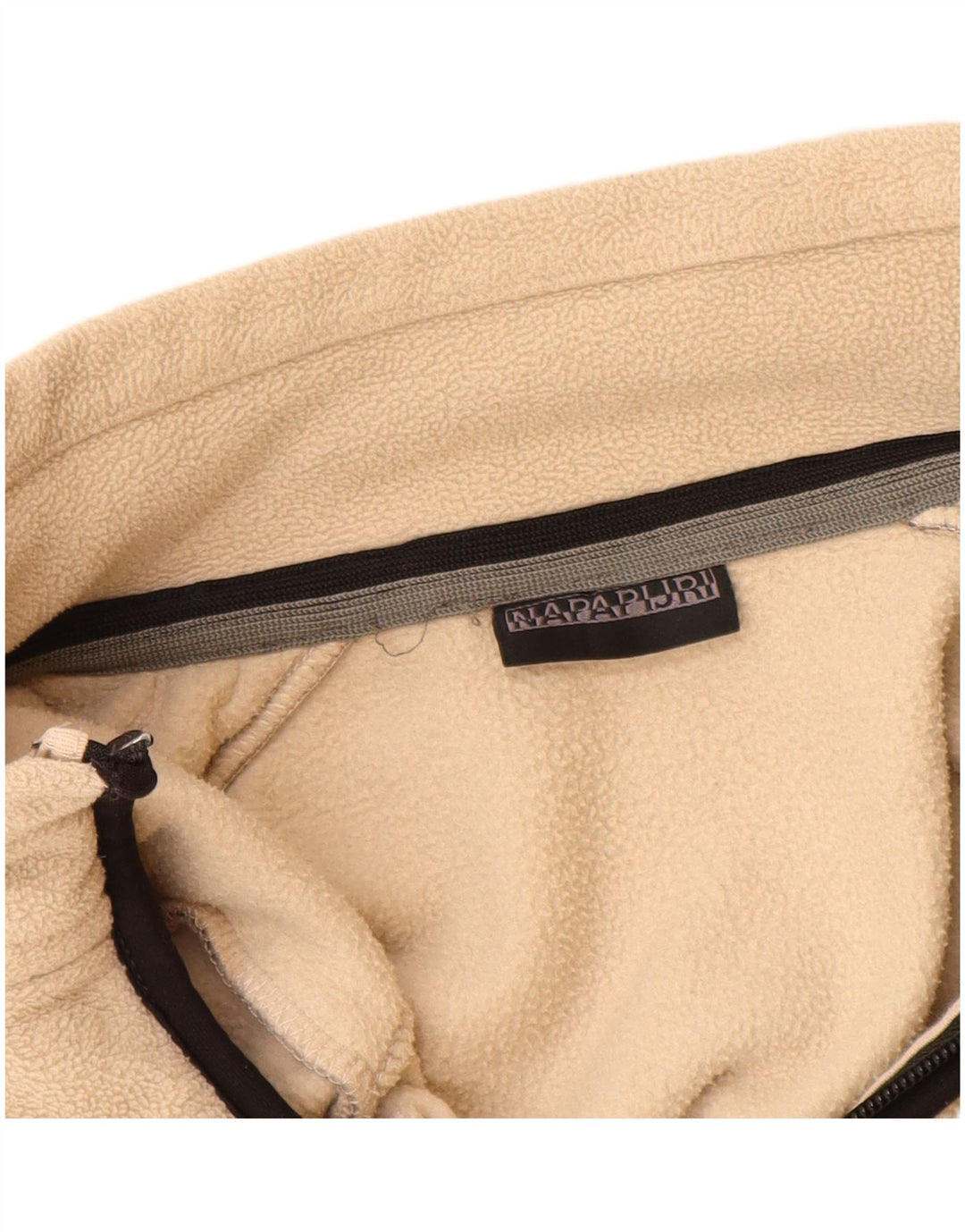 NAPAPIJRI Γυναικείο Fleece Jacket UK 14 Large Beige Colourblock Polyester