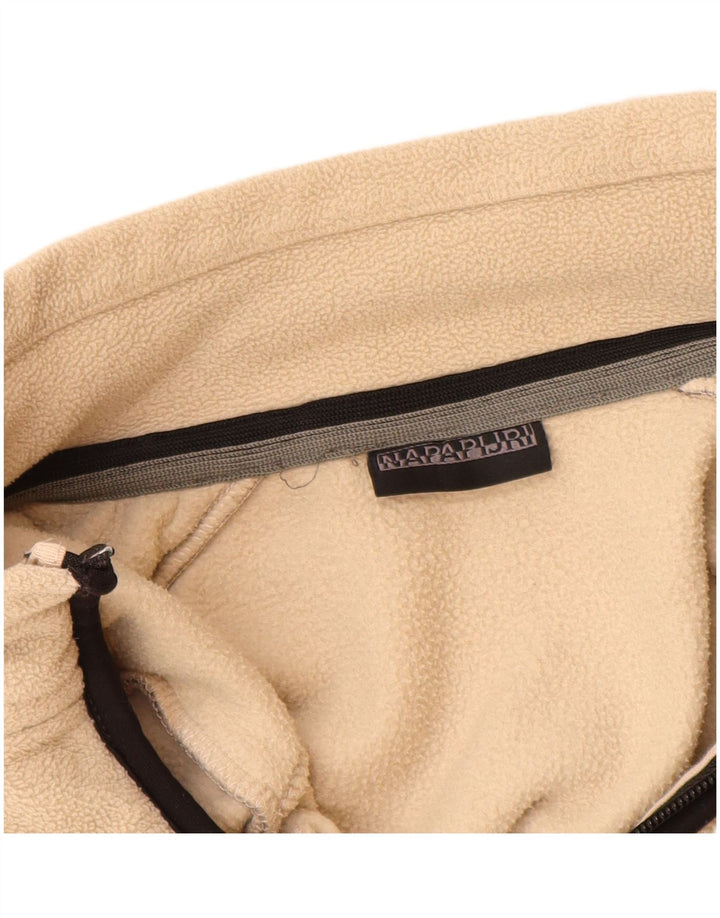 NAPAPIJRI Γυναικείο Fleece Jacket UK 14 Large Beige Colourblock Polyester