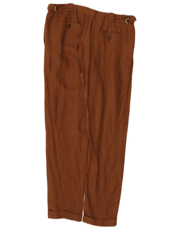 Massimo Dutti Γυναικείο κανονικό παντελόνι Chino EU 40 Medium W30 L31 καφέ