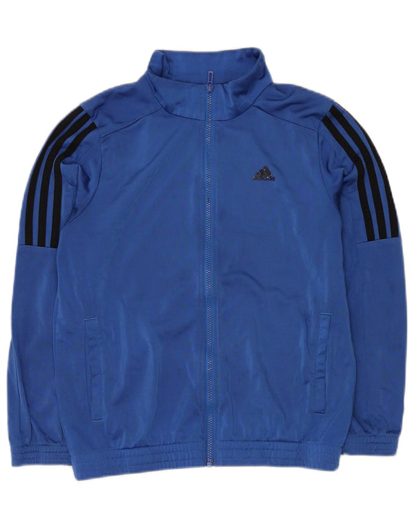 ADIDAS Boys αθλητική φόρμα Top Jacket 11-12 Years Blue Polyester