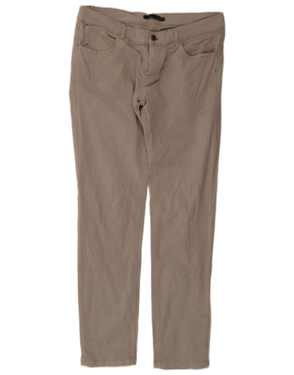 Zara Ανδρικό Slim Casual Παντελόνι EU 46 XL W36 L32 Γκρι βαμβακερό