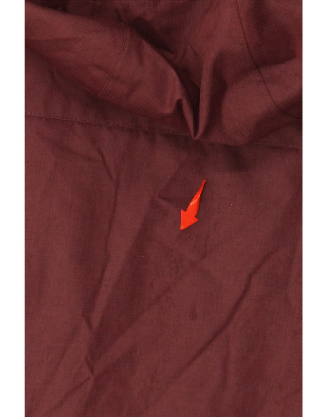 COLUMBIA Γυναικείο μπουφάν με κουκούλα μεγάλου μεγέθους αντιανεμικό UK 10 Small Burgundy