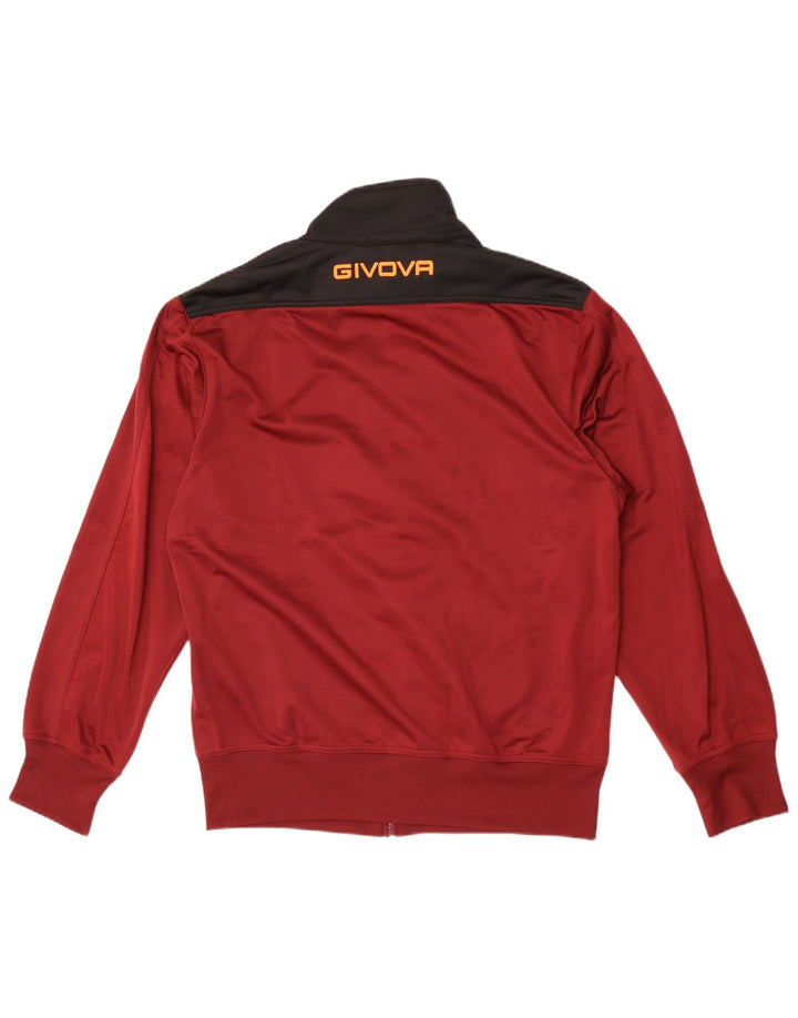 Ανδρική φόρμα φόρμας Givova Top Jacket XL Burgundy Colorblock Polyester