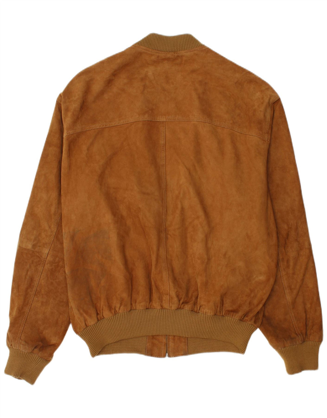 Vintage Ανδρικό Suede Bomber Jacket IT 54 2XL Καφέ Δερμάτινο