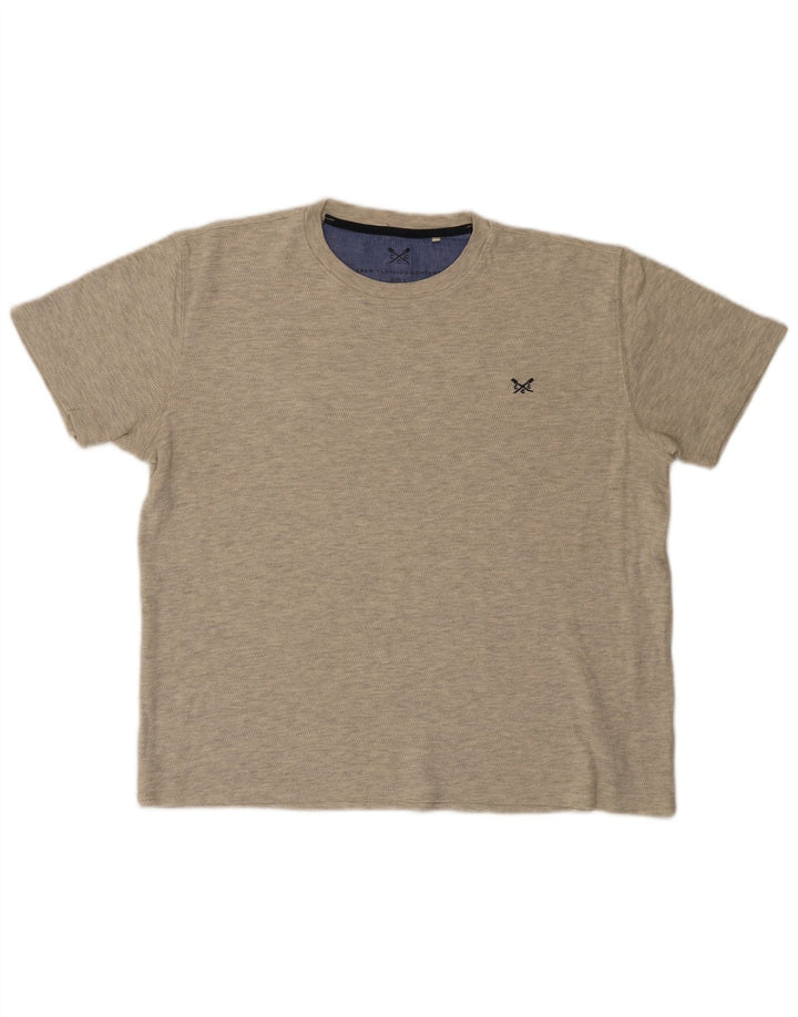 Ανδρικό T-Shirt Crew Clothing Top μεγάλο γκρι βαμβακερό