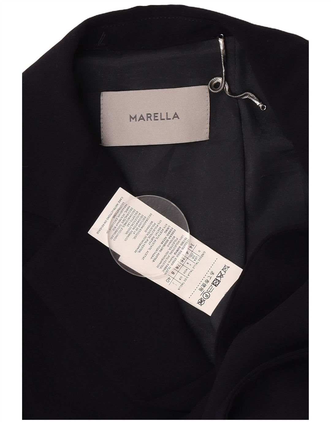 Marella Γυναικείο σακάκι με 2 κουμπιά UK 8 Small Navy Blue ριγέ οξικό