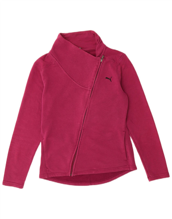 Puma Γυναικεία αθλητική φόρμα Top Jacket UK 12 Medium Pink Cotton